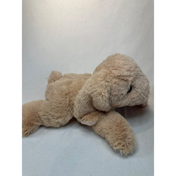 Dan Dee Soft Plush Tan Bunny Stuffed Animal Pink Ears & Feet 12" Long Ages 3+ - Picture 5 of 6